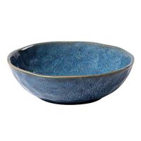 Bowl One Noodle Folk culture bowl Ceramic Folk culture bowl, Shallow Mouth Pasta Folk culture bowl Fruit Salad Folk culture bowl, Soup Folk culture bowl Cooking & Dining (Color : Blue, Size : 18 5.5