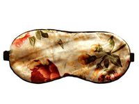 Silky Affection - Silk Sleeping Mask, Blindfold, Eye Mask, Travel Gear, Pure Silk, Sleeping Mask, Handmade, Floral (Floral and Bloom)