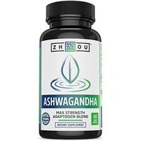 Ashwagandha Capsules - Natural Adaptogenic Supplements with rhodiola & Cordyceps, Adrenal System Booster, for Stress & Occasional Anxiety Relief - 30 Servings