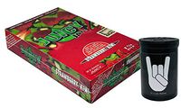 Herb Airtight Container Fresh Kettle with Juicy Jay's Strawberry Kiwi 1.25 Flavored Hemp Rolling Papers 24 Count Box DC Crafts Nation- Metal