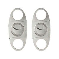 Cigar Cutter V-Cut Stainless Steel Guillotine Cigar Scissors Double Blade 2 Pack