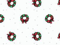 Christmas Cellophane Gift Wrap - 30" x 100' - Holiday Wreath