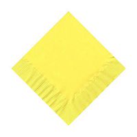 200 Yellow (4 Pks of 50) 2 Ply 10 X 10" Plain Solid Color Beverage Cocktail Napkins