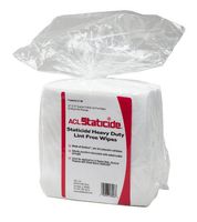 ACL Staticide LF50 Polyester-Cellulose Heavy Duty Lint-Free Wipe, 13" Length x 12" Width x 13.3 mils Thick, White (Pack of 50)