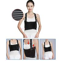 KHXJYC Everyday Medical Broken Rib Brace Belt for Men and Women,Chest Support,Elastic Breathable Brace,Black,S