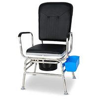 XWZJY Deluxe 3 in 1 Bath Toilet Chair,Height Adjustable Bedside Commode Seat,with Padded Cushion Storage Basket,for Adults Handicap Elderly