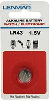 Lenmar LR43 (186) 1.5V Alkaline Battery