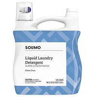Amazon Brand - Solimo Concentrated Liquid Laundry Detergent, Clean Linen, 128 loads, 96 Fl Oz