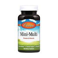 Carlson - Mini-Multi, Small Multivitamin Tablets, Vitamins & Minerals, Immune Support & Heart Health, Optimal Wellness, Mini Multivitamins, Multivitamin Mini Tabs, Easy to Swallow, 180 Mini Tablets