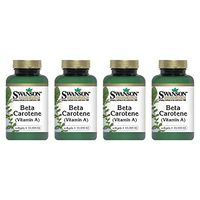 Swanson Beta-Carotene (Vitamin A) 10000 Iu (3000 mcg) 250 Sgels (4 Pack)