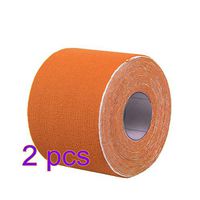 HEALLILY Kinesiology Tape Therapeutic Sports Athletic Tape for Knees Shoulders Muscle Support 500x2.5cm 10Pcs (Orange)