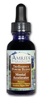 AMRITA Aromatherapy: Mental Accelerator Tri-Essence Power Blend; All Natural Herbal Extracts, Flower Essences & Essential Oils of Rosemary Verbenon, Basil Linalol & Peppermint - Size: 240ML