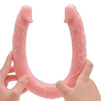 USRVR 17 Inch Super Long Double Head Silicone Dîldɔ Skin-Friendly Toy