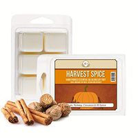 Aira Fall Wax Melt - Organic, Vegan, Kosher, Scented Soy Wax Cubes w/Essential Oil Blends - No Chemical 100% Soy Wax Melts for Electric/Tealight Melter - Hand-Poured Soy Tarts - Harvest Spice -2 Pack