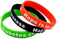 The Electric Mammoth Hope is in A Cure Diabetic Diabetes Silicone Bracelet Wristbands - Set of 3