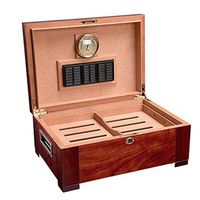 Humidors 100 Cedar Wood Humidifiers Cigar Cuban Cigars Double Cigar Box Equipped with Humidifier and Hygrometer (Color : Brown, Size : 162739cm)