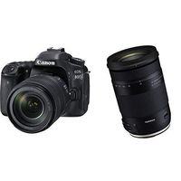 Canon Digital SLR Camera Body [EOS 80D] with EF-S 18-55mm f/3.5-5.6 Image Stabilization STM Lens and Tamron 18-400mm F/3.5-6.3 DI-II VC HLD Zoom Lens - Black