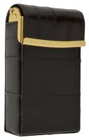 Eel Skin Cigarette Holder Pop up Hard Case (Brown)