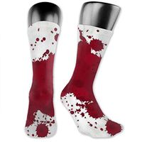 Blood Splatter, Isolated On White. Casual Athletic Crew Socks Running Gym Compression Foot