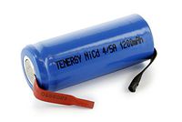 Tenergy 4/5A 1200mAh NiCd Flat Top Rechargeable Battery with TABS
