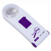 Magnifying Aids 515212 SuperMag 12X LED Lighted Pocket Magnifier, 1.4-Inch Lens