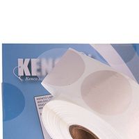 Clear Wafer Package Seals 1" Circle Tab Sticker Labels by Kenco (Clear 1 Inch, 12 Pack)