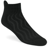 Propet Comfort Pro Quarter Length Diabetic All Day Comfort Sock, Black, X Large, 6 Count