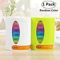 1 Pack Weekly Pill Organizers (4 Times a Day), Magnoloran 7-Day Pill Box Pill Holder Medicine Storage Case Medicine Dispenser Container with 7 Compartments for Daily Medication, Vitamins & Supplement