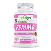 Xinnora Femm8 Libido Enhancer for Women with Ginseng, Pure Horny Goat Weed, Tongkat Ali, Tribulus Terrestris, Maca Root for Better Physical Performance, Extra Strength & Energy - 60 Caps (1)