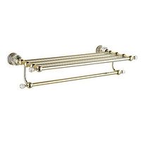 AUSWIND Antique Gold Brass&Crystal Towel Rack Wall Mounted Bathroom Accessory 23 inch XH