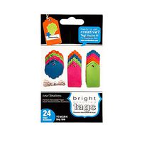 GX-8000-137 Darice Gift Tags - Assorted Colors and Styles - 1.75 x 2.5 inches - 24 Pieces with String