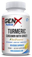 Gen-X Muscle 95% Organic Turmeric Curcumin w/Ginger and BioPerine