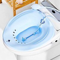 PJDDP Hip Bathtub,Non-Squatting Body-Cleansing,Pregnant Women Special Bathtub with Flusher for Women Pregnancy Postpartum Postoperative Care,Blue