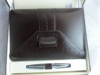 Cross Autocross Brown Italian Full Grain Pebbled Leather, Personal Agenda with Customed Cross Pen