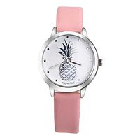 IEason,Ladys Womens Pineapple Faux Leather Analog Quartz Watch (Pink)