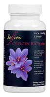 A Tablet of Crocin Rich Plus, 60 Ct/Bottle for 2 Months, Provides Concentrated Natural Crocin Equivalent to 300mg of Top Grade Saffron and 6 Other Antioxidants for Body and Mind