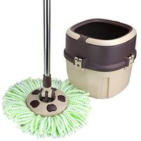 Yyqttb Rotating Mop,360° Automatic Swivel Mop with Stackable Buckets and 6 Machine Washable Microfiber Mops Heads Easy to Use and Store (Color : B)