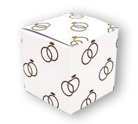 Gold Wedding Rings - Set of 6 One Piece Gift Boxes (2" x 2" x 2")