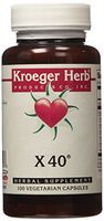 Kroeger Herb X 40 Vegetarian Capsules, 100 Count