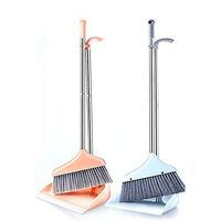 Upright Broom Combo Cleaning Broom Combination Floor Sweeping Broom Set For Home Kitchen for Home Kitchen (Color : Pink, Size : 30x88cm)