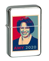 Hat Shark United States USA President Presidential Election Voting 2020 Amy Klobuchar Democratic Party White House Candidates Vector KGM Thunderbird Vintage Lighter - High Polish Chrome (Amy)