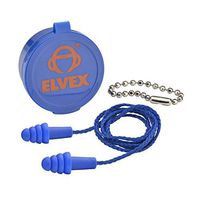 Elvex Quattro Reusable Corded Ear Plugs with Plastic Case and Chain - EP-412