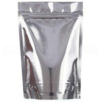 50 Pack - CleverDelights Silver Stand-Up Pouches - 6" x 9" x 3" - 8oz - Resealable Ziplock Bag