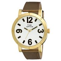Fashion Low Vision Watch with Large Numbers - Brown Leather Band