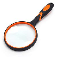 Large Magnifying Glass 3.5X Handheld Reading Magnifier for Seniors & Kids - 100MM 4INCHES Real Glass Magnifying Lens for Book Newspaper Reading, Insect and Hobby Observation, Classroom Science