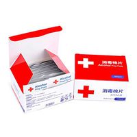 100Pcs 75% Alcohol Swabs, Disposable Medical Alcohol Cotton Film Pads Sanitized Tablets, Individually Wrapped Disposable Alcohol Prep Pads, Alcohol Cotton Pads for Smartphone, Glasses Lens, Dishes Cle