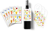Tiny Expressions Happy Birthday Cards and Bottle Gift Tags (4 Cards and Tags)