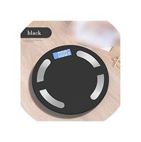 Round Bathroom Weight Scale Floor Electronic Body Fat Scale Digital Human Weighing Scale Body Fat Monitors,Black