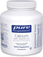Pure Encapsulations - Calcium with Vitamin D3 - Hypoallergenic Dietary Supplement Supports Bone, Colon, and Cardiovascular Health - 180 Capsules