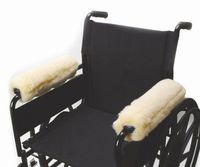 Allman Premium Fleece Wheelchair Arm Cushions 14" (pair) (Cream)